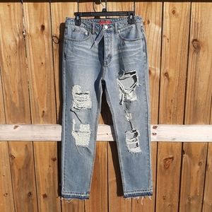 Caffeine distressed boyfriend jeans